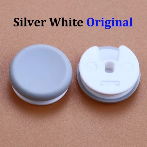 Original Rounded Edge Circle Pad Analog Stick Cap for Nintendo 3DS XL LL / New 3DS / New 3DS XL LL / New 2DS XL LL - Light Grey/Silver White