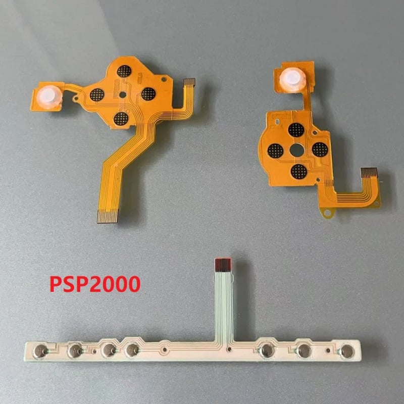 3 in 1 Button Function Flex Cable Set New Version Metal Trace (D-pad / L Key / Volume Keypad) for PSP-2000