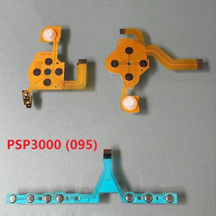3 in 1 Button Function Flex Cable Set Version 095 New Version Metal Trace (D-pad / L Key / Volume Keypad) for PSP-3000