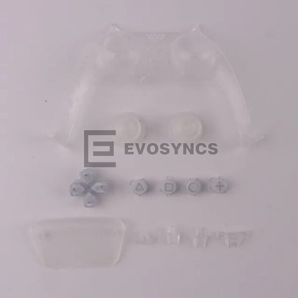 13 in 1 Button Set D-pad Direction Key L1 R1 L2 R2 Buttons Replacement for PS5 Clear White