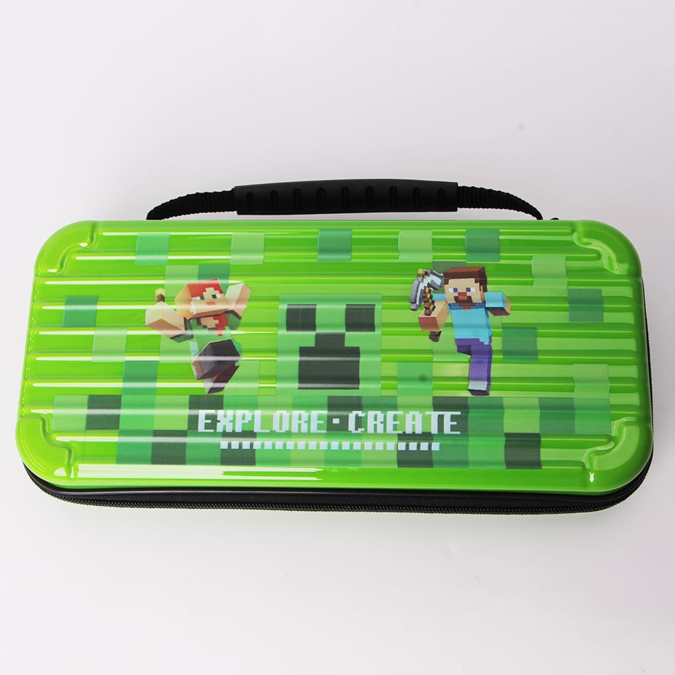 Green Protective Storage Hard Case Carrying Bag for Switch 2 - Minecraft