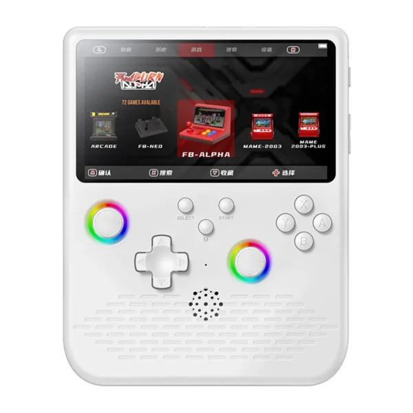 H5 Handheld Video Game Console 4000mAh 5-inch IPS Screen 128GB 40000+ Retro Games Machine White