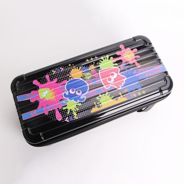 Travel Protective Carrying Case PC Large Storage Hard Bag for Nitendo Switch 2 Console and Accessoires - Black Splatoon