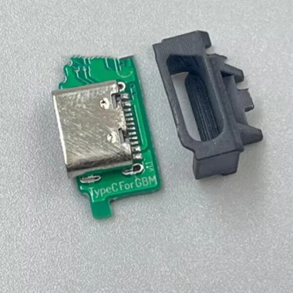 USB-C Type-C Charging Port With 3D Printed For Game Boy Micro GBM ?C Black