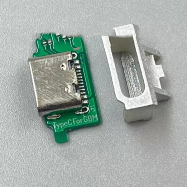 USB-C Type-C Charging Port With 3D Printed For Game Boy Micro GBM ?C Silver
