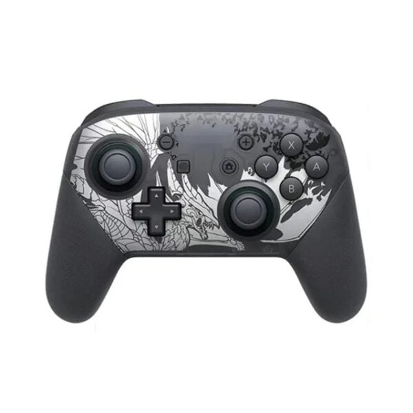 Pro Controller Bluetooth Wireless Handheld Gamepad Complete Function with HD Vibration for Switch - Monster Hunter Silver
