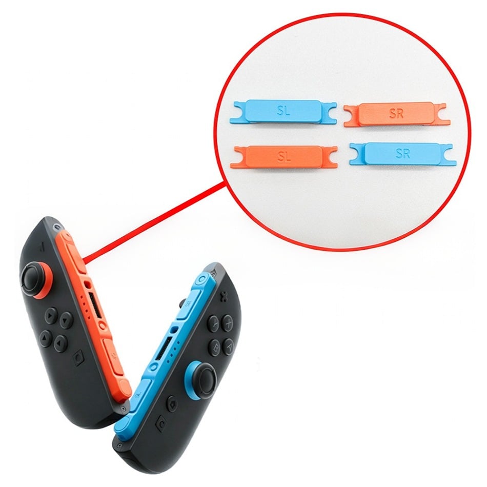 Replacement SL SR Metal Button 4Pcs Set for Switch 2 Joycon - Blue and Orange