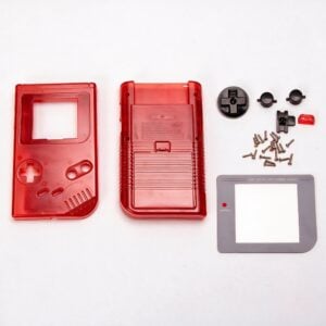 Complete Housing Shell Cover Case Replacement for GB DMG - Clear Red