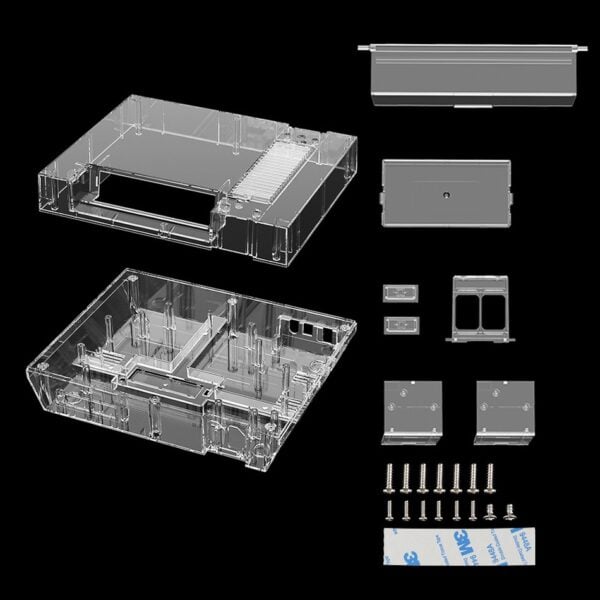 Replacement Full Housing Shell Case with Screws for NES Console - Clear White